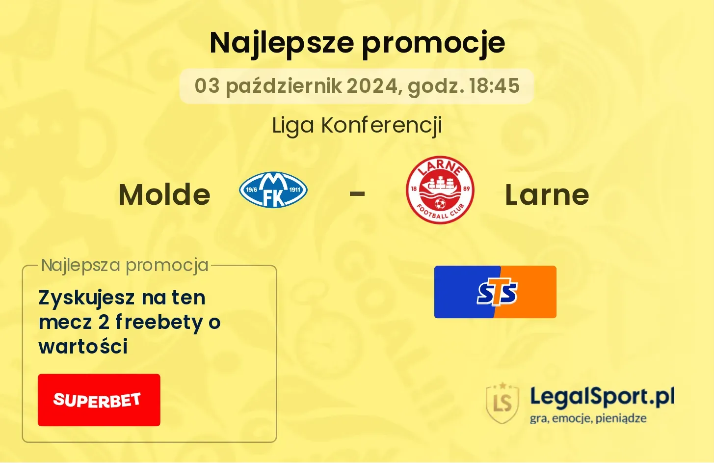 Molde - Larne promocje bonusy na mecz