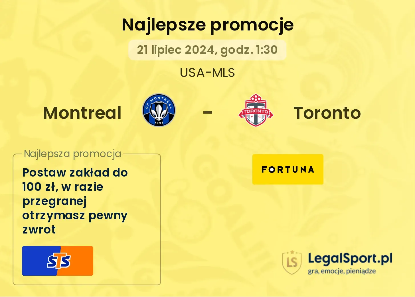 Montreal - Toronto promocje u bukmacherów (21.07, 01:30)