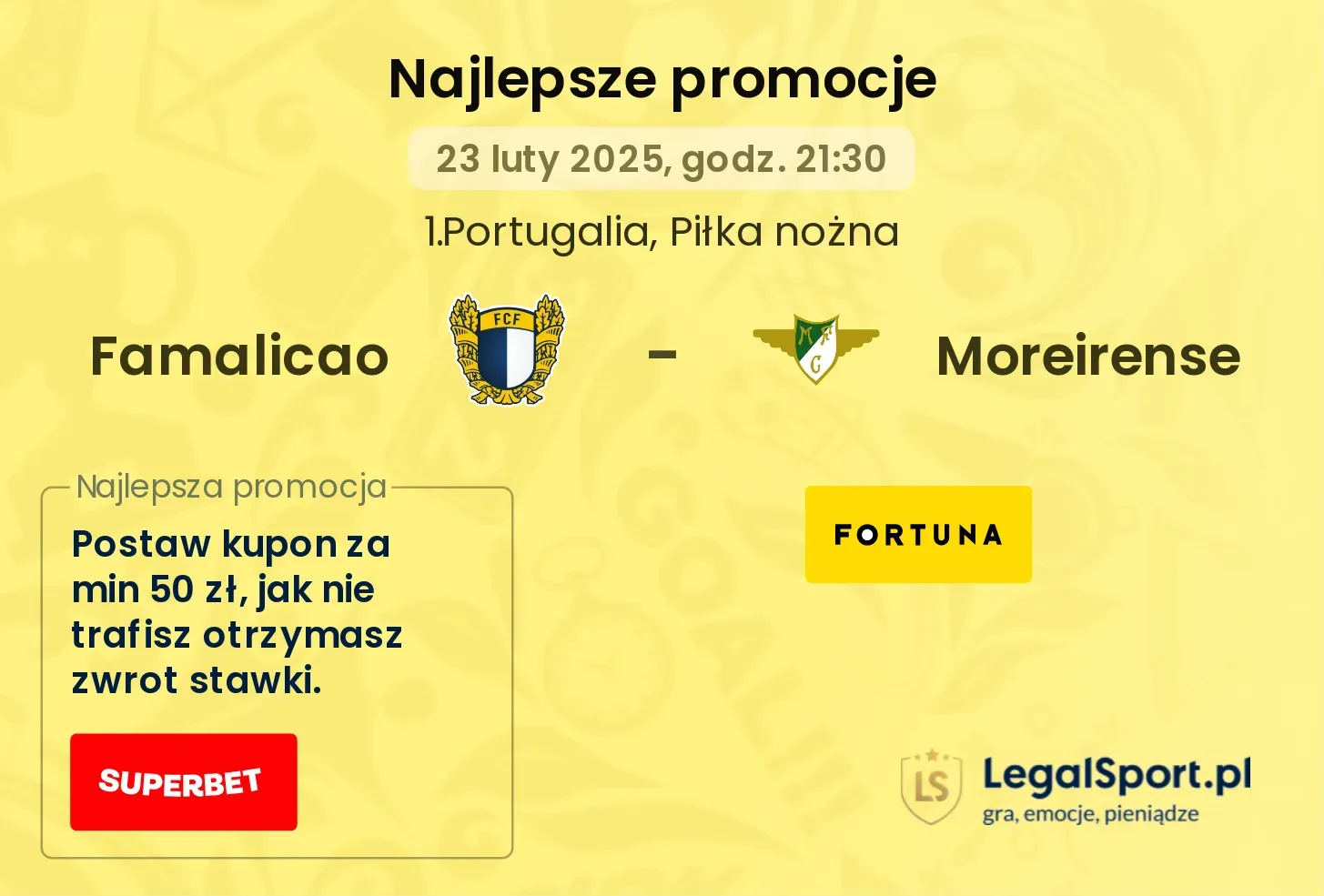 Famalicao - Moreirense promocje bukmacherskie