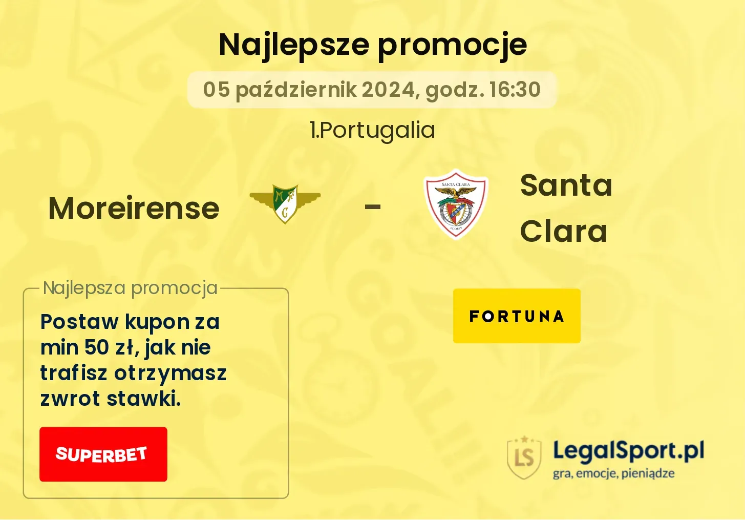 Moreirense - Santa Clara promocje bonusy na mecz