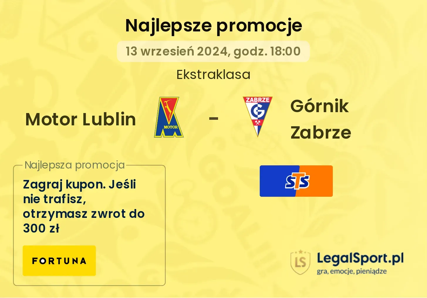 Górnik Zabrze - Motor Lublin promocje u bukmacherów