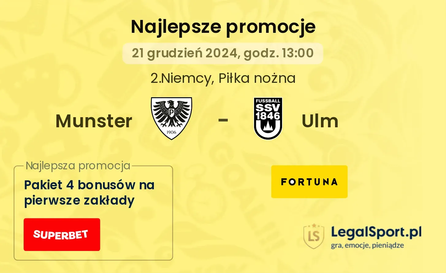 Munster - Ulm promocje bukmacherskie