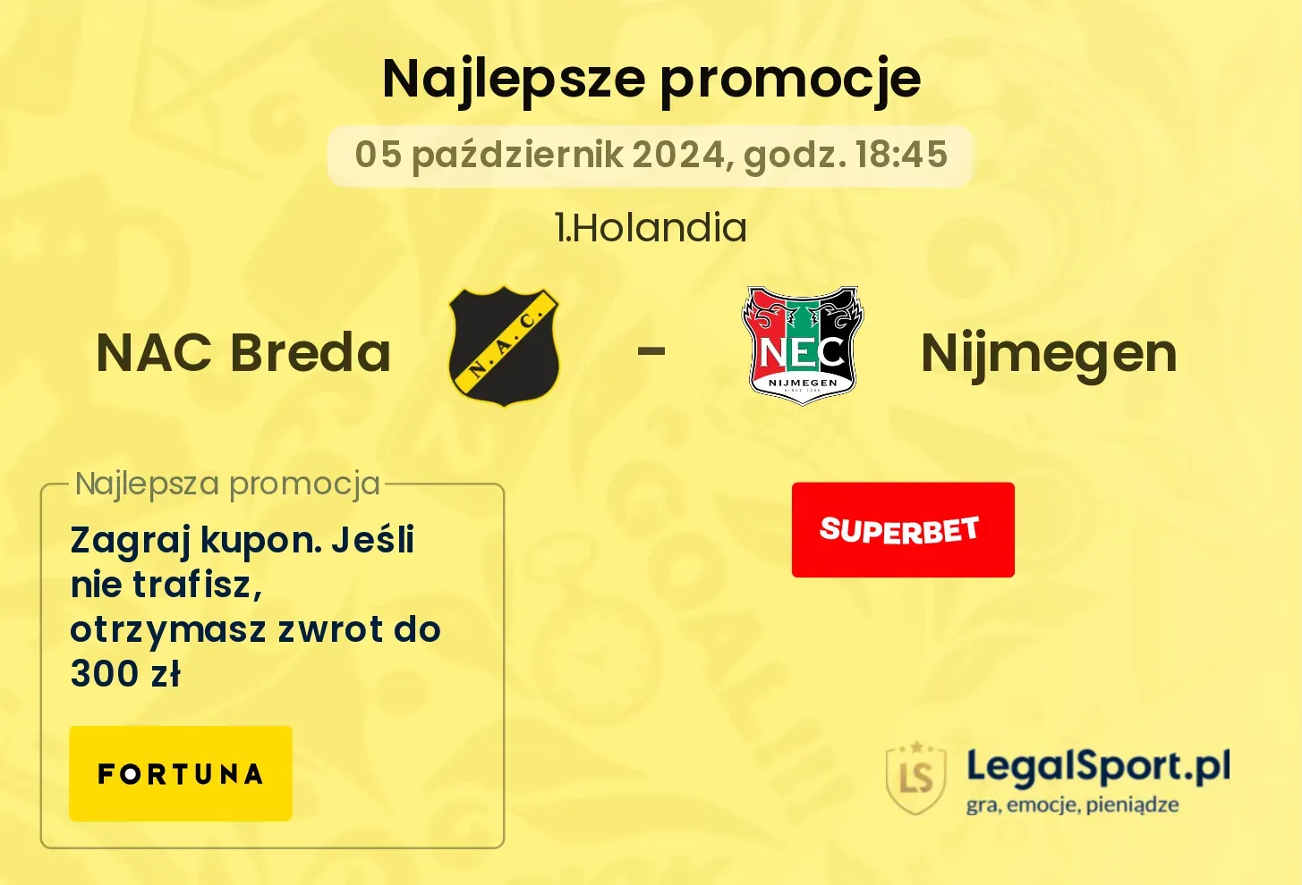 NAC Breda - Nijmegen promocje bonusy na mecz