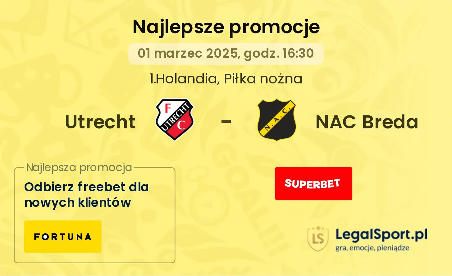 NAC Breda - Utrecht promocje bonusy na mecz