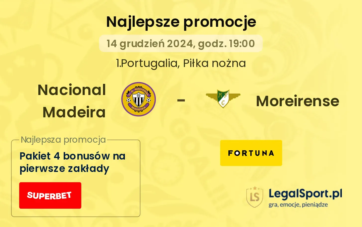 Nacional Madeira - Moreirense promocje bonusy na mecz