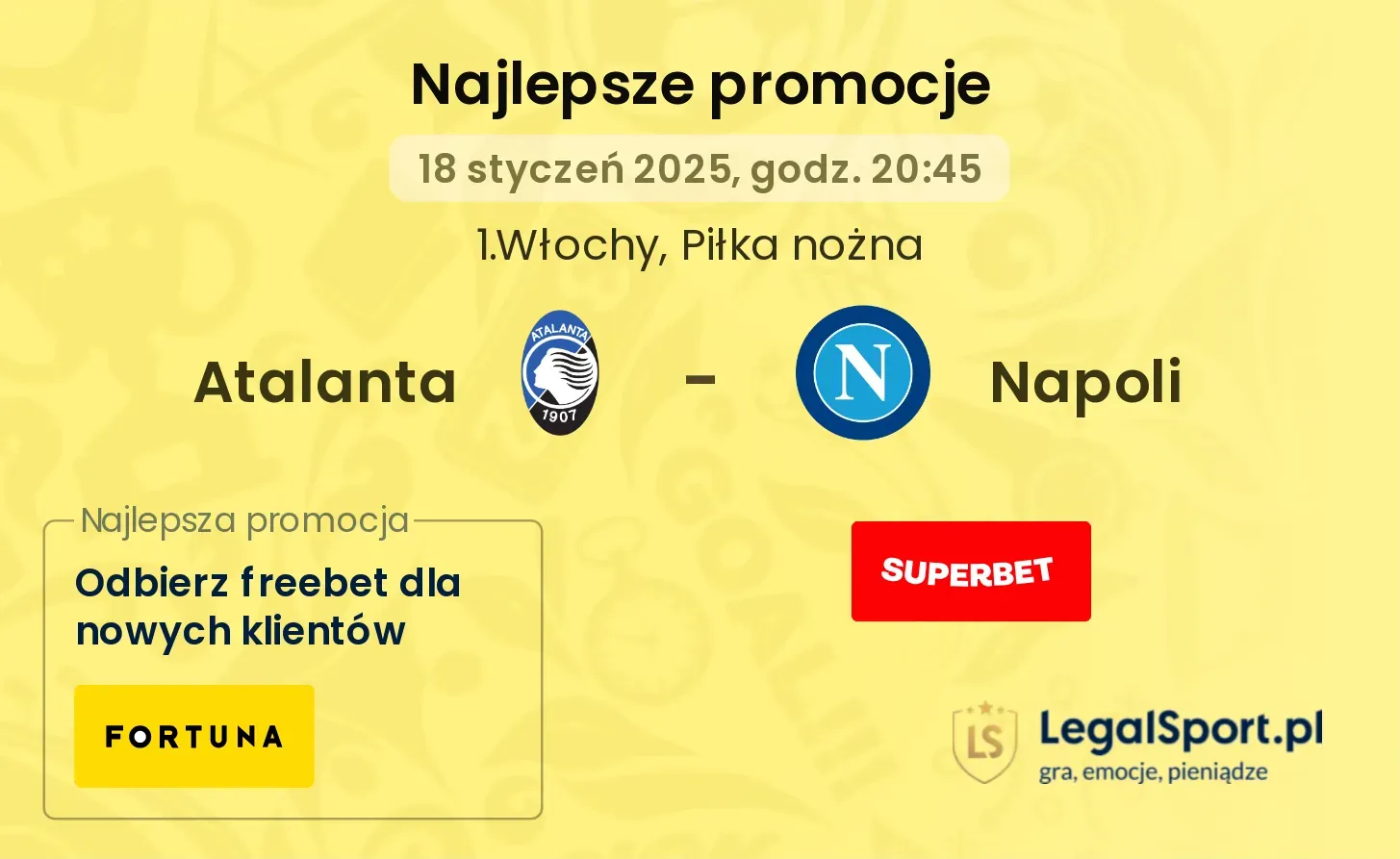 Atalanta - Napoli promocje bukmacherskie