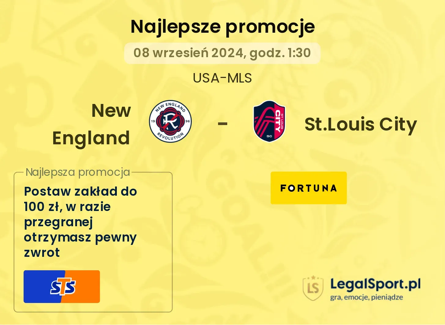 New England - St.Louis City promocje bonusy na mecz