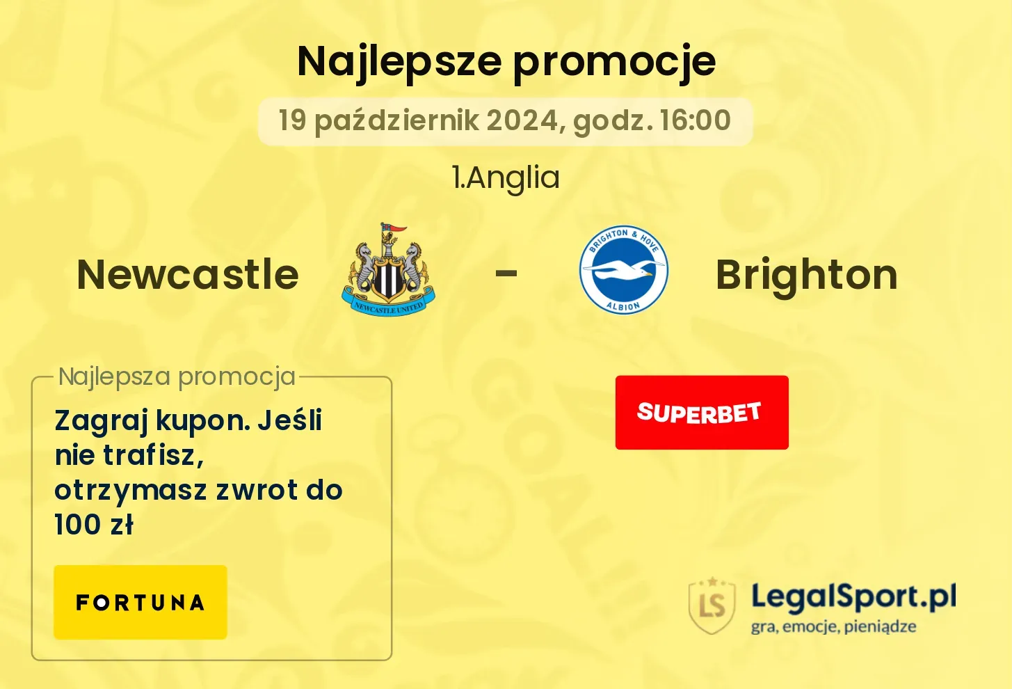 Newcastle - Brighton promocje bonusy na mecz