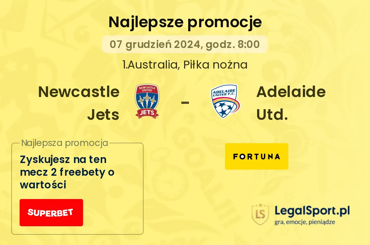 Newcastle Jets - Adelaide Utd. promocje bonusy na mecz