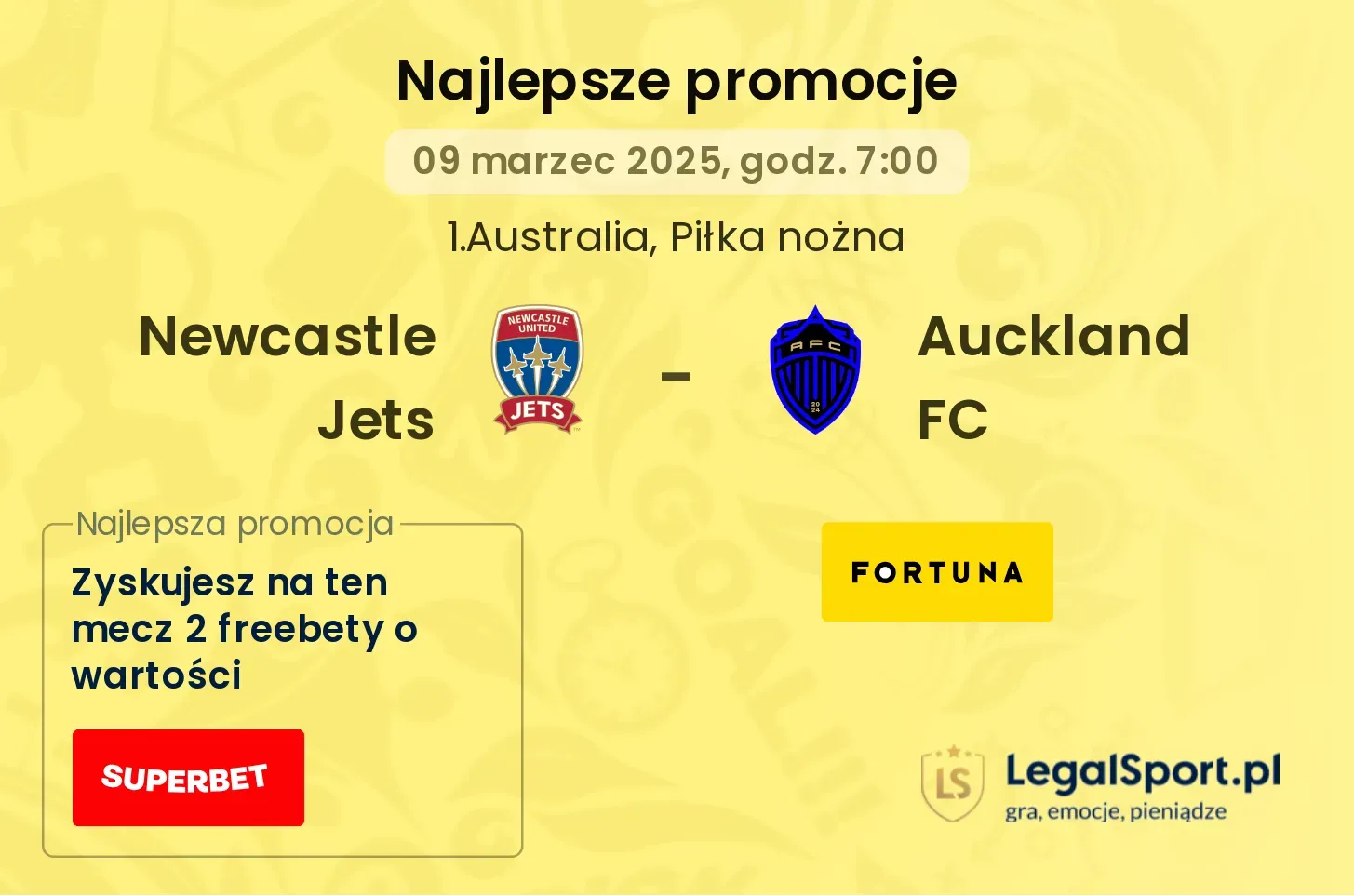 Newcastle Jets - Auckland FC promocje bonusy na mecz