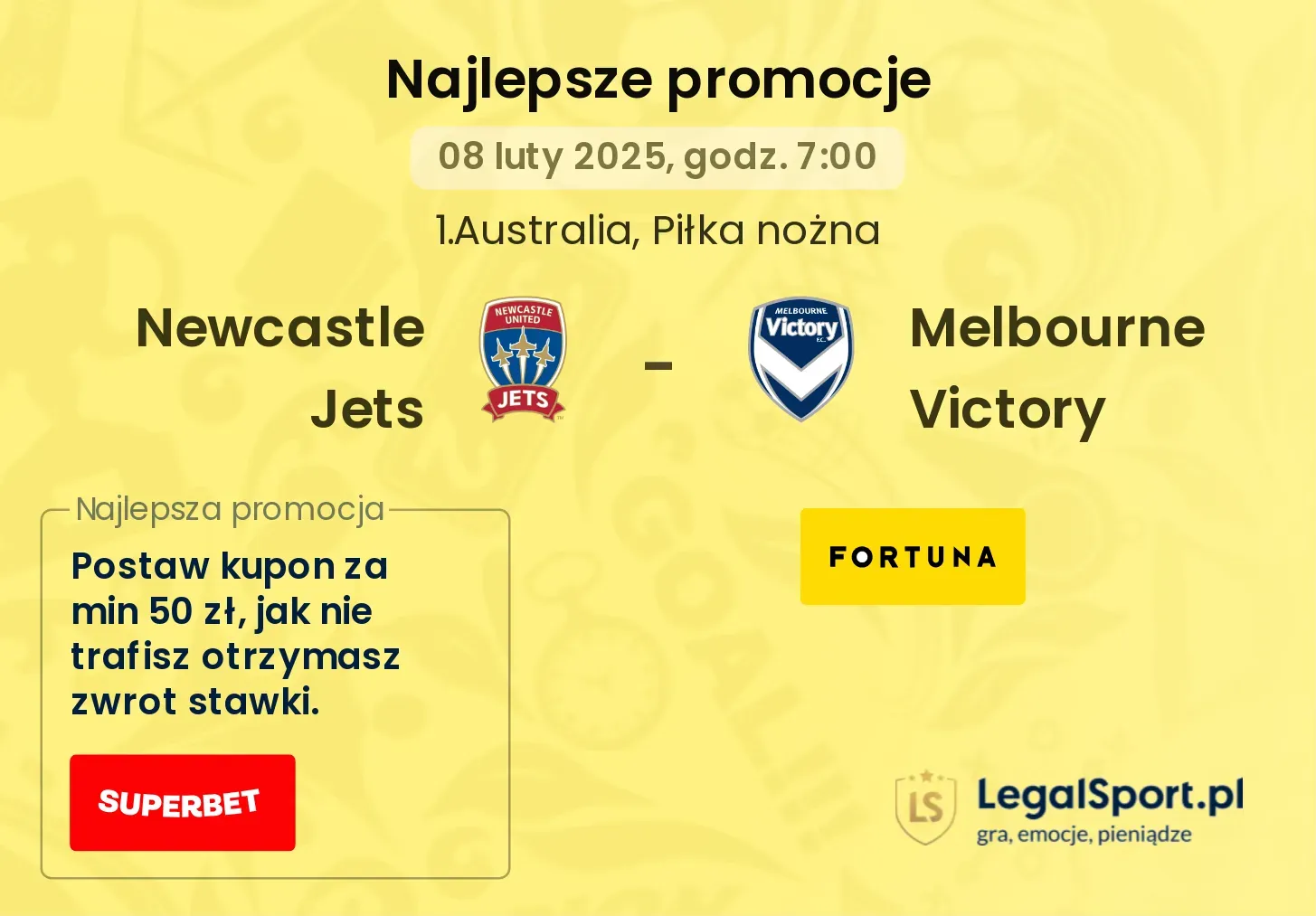 Newcastle Jets - Melbourne Victory promocje bonusy na mecz