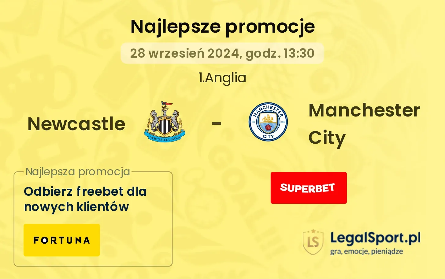 Newcastle - Manchester City promocje bonusy na mecz