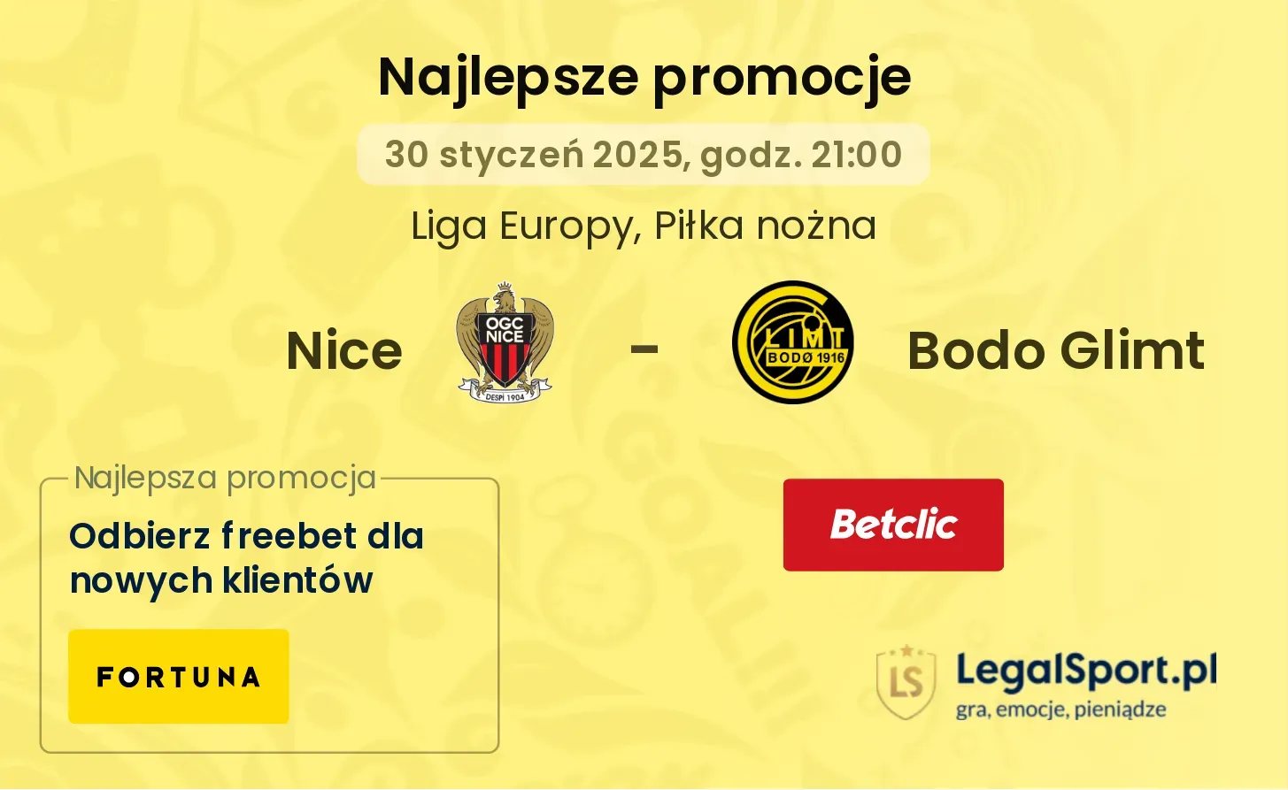 Nice - Bodo Glimt promocje bonusy na mecz