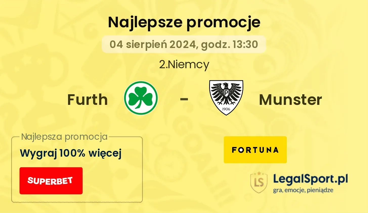 Furth - Munster promocje bonusy na mecz