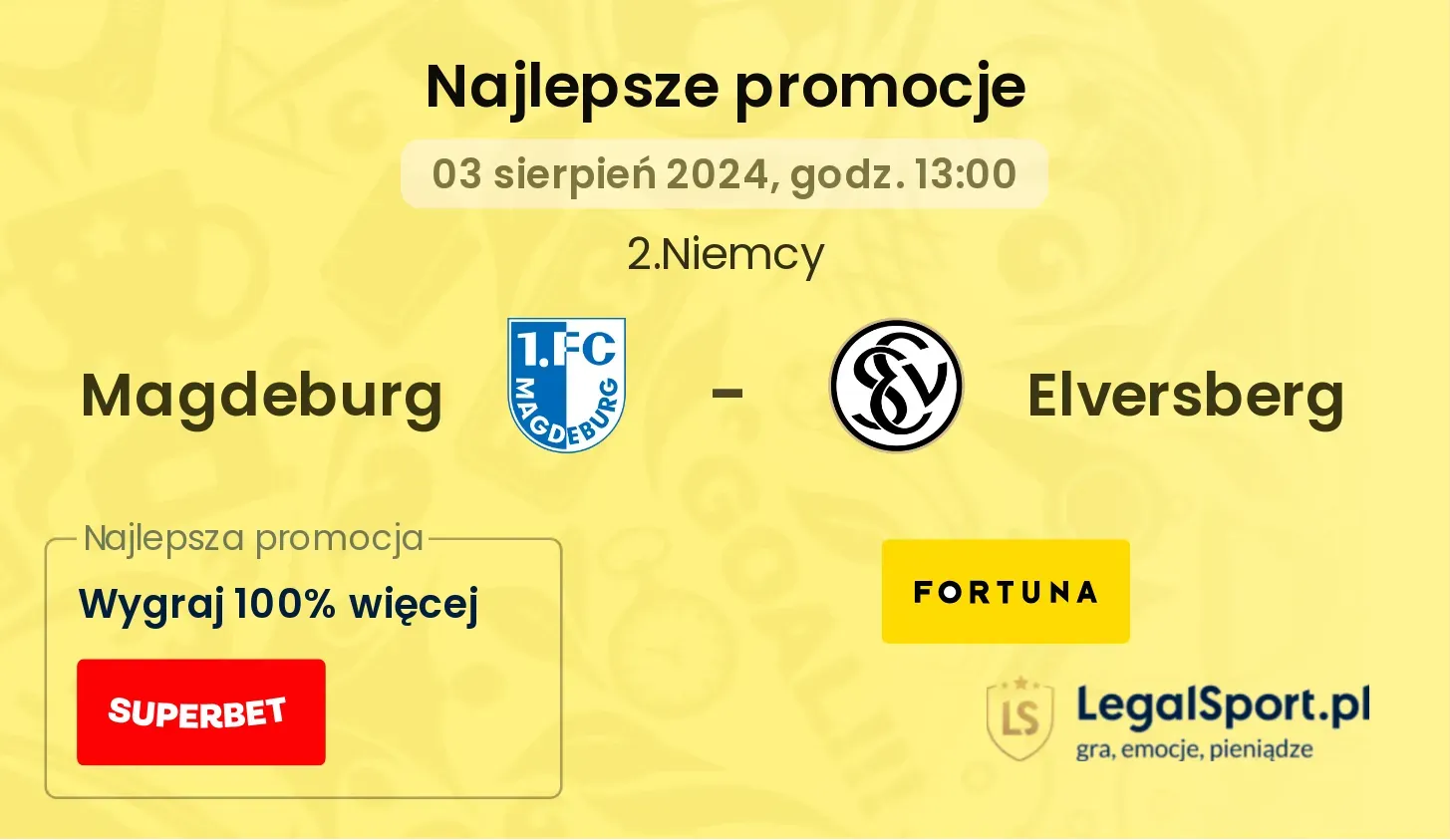 Magdeburg - Elversberg promocje bonusy na mecz