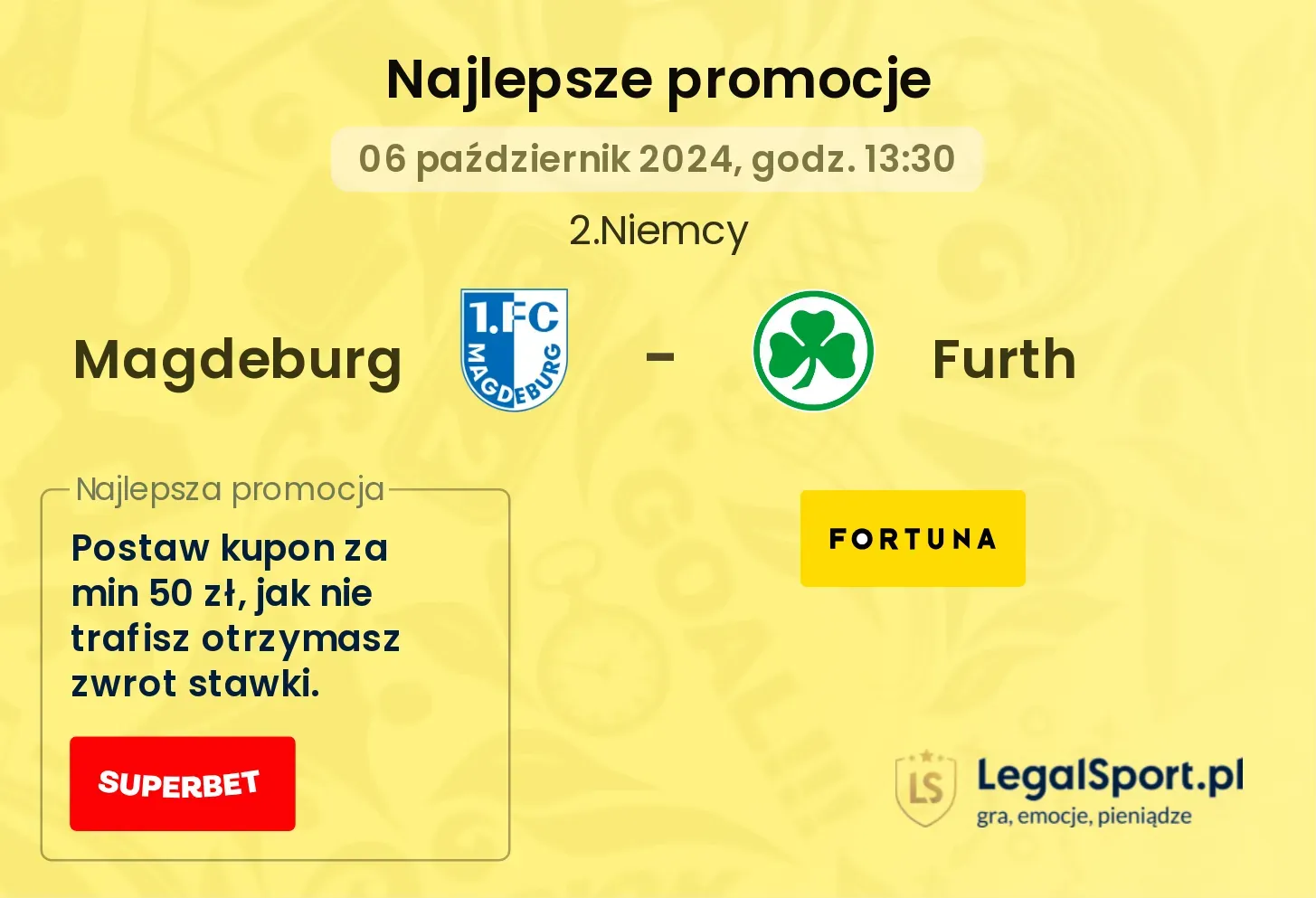 Magdeburg - Furth promocje bonusy na mecz