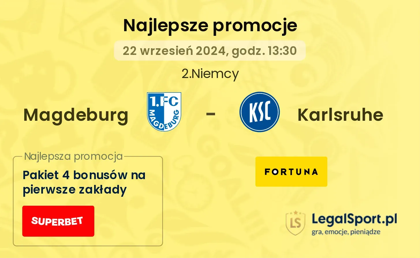 Magdeburg - Karlsruhe promocje bonusy na mecz