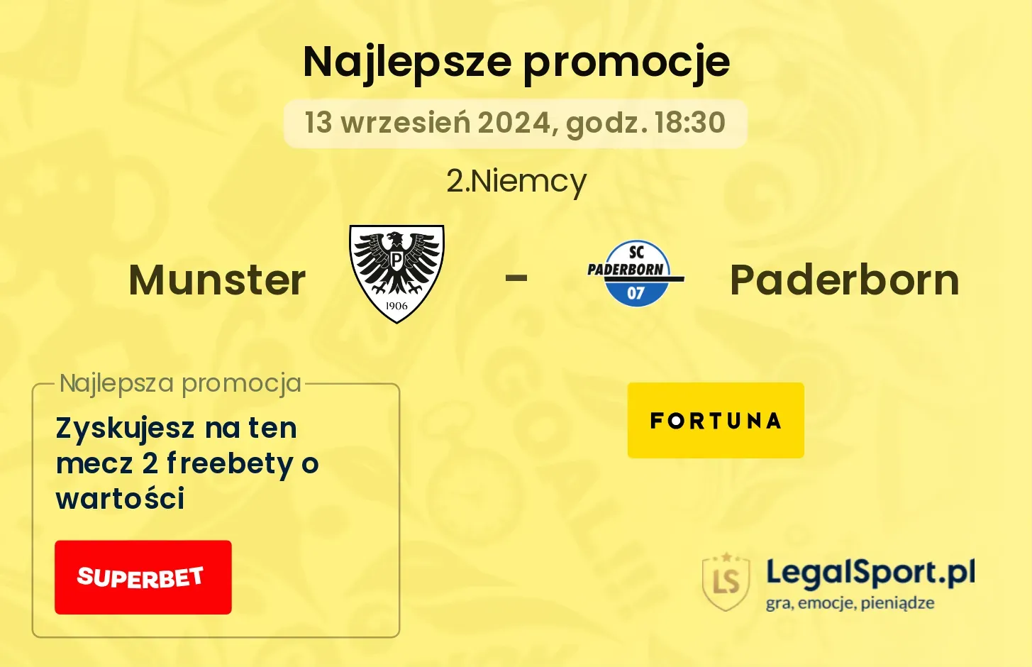 Munster - Paderborn promocje bonusy na mecz