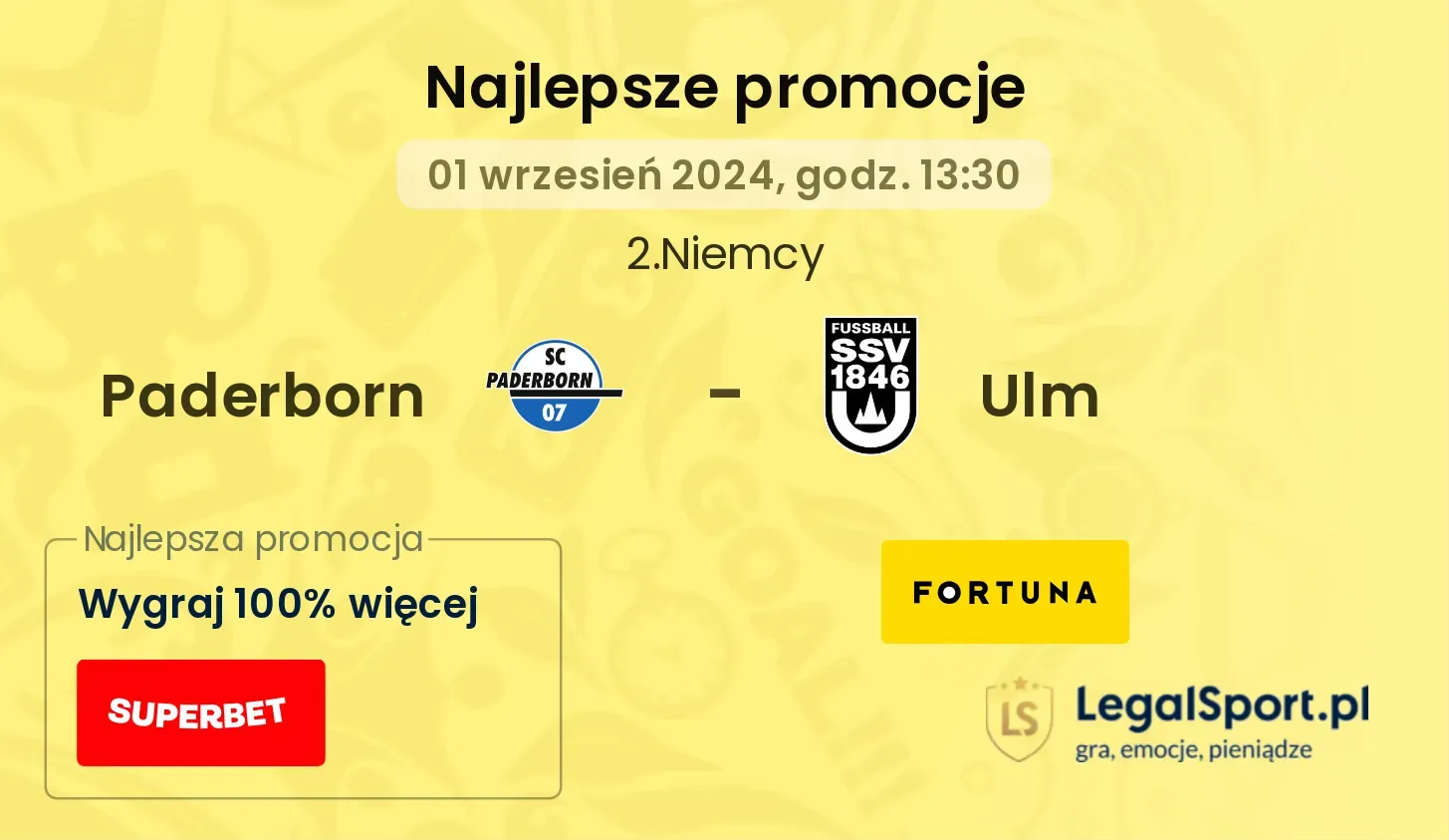 Paderborn - Ulm promocje bonusy na mecz