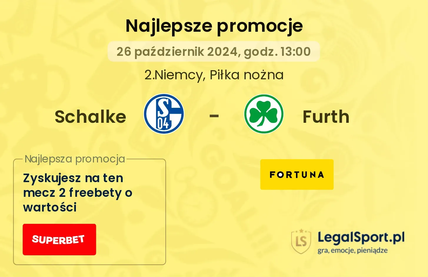 Schalke - Furth promocje bonusy na mecz