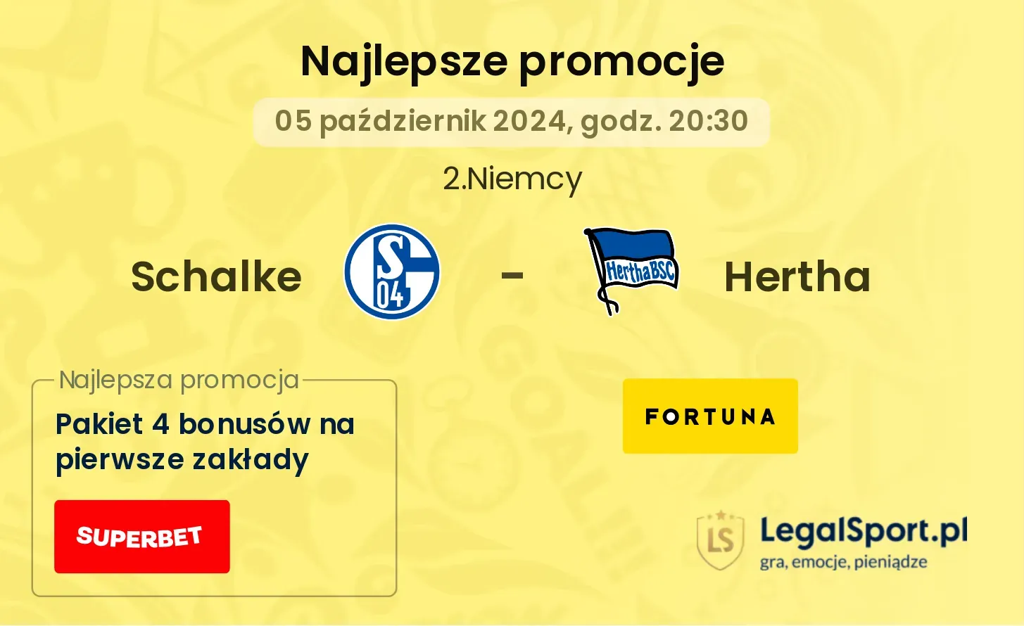 Schalke - Hertha promocje bonusy na mecz