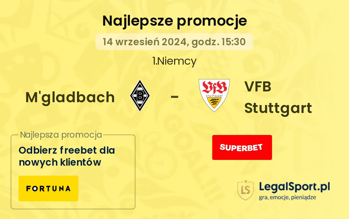 M'gladbach - VFB Stuttgart promocje bonusy na mecz