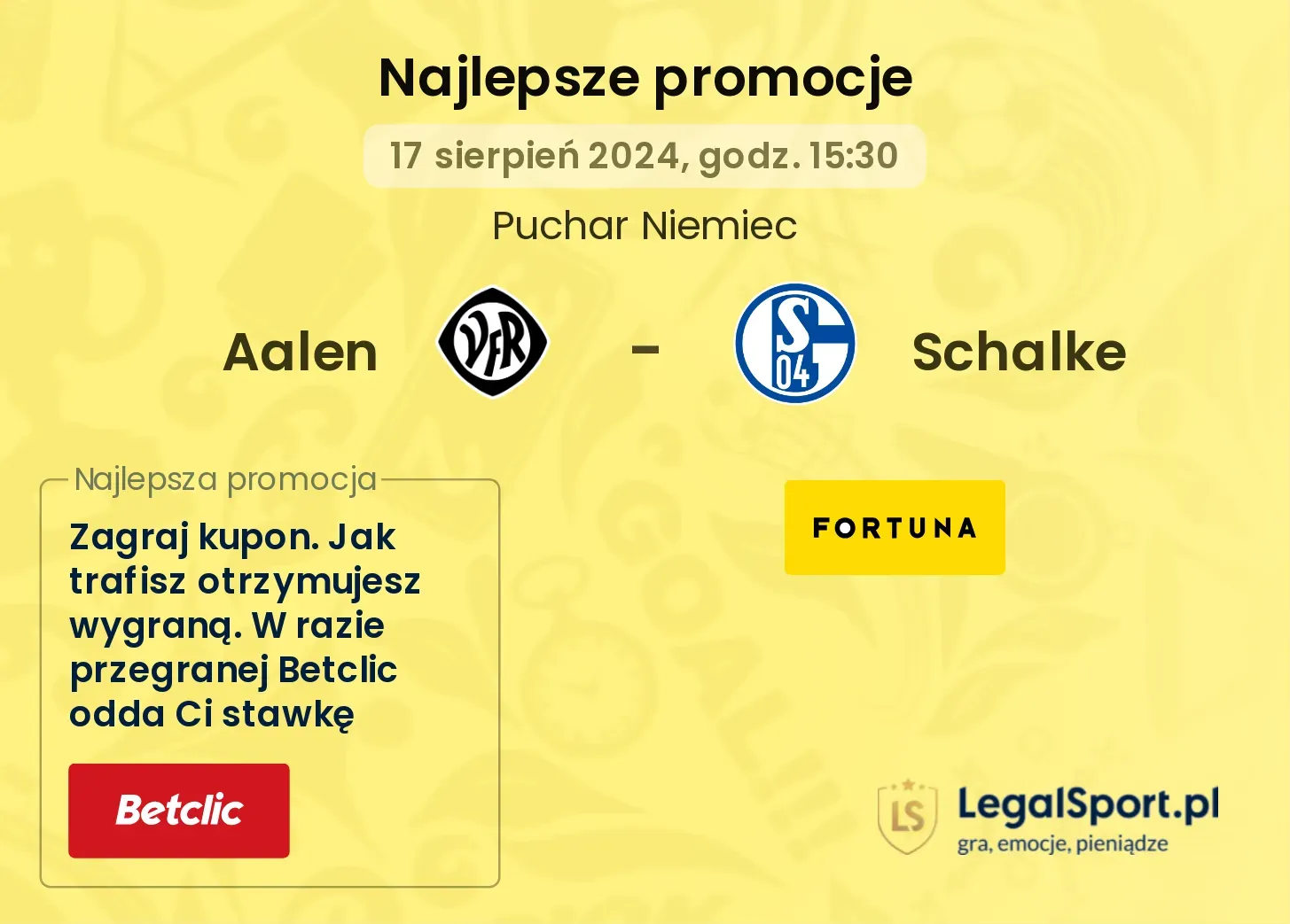 Aalen - Schalke promocje bonusy na mecz