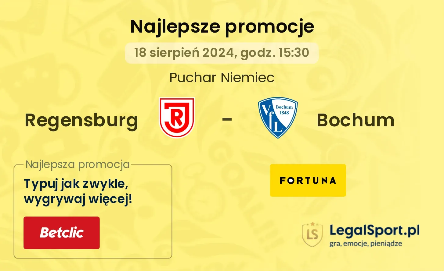 Regensburg - Bochum promocje bonusy na mecz