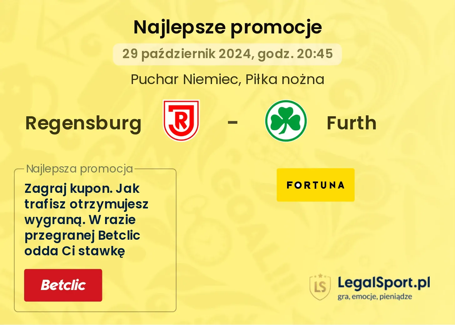 Regensburg - Furth promocje bonusy na mecz