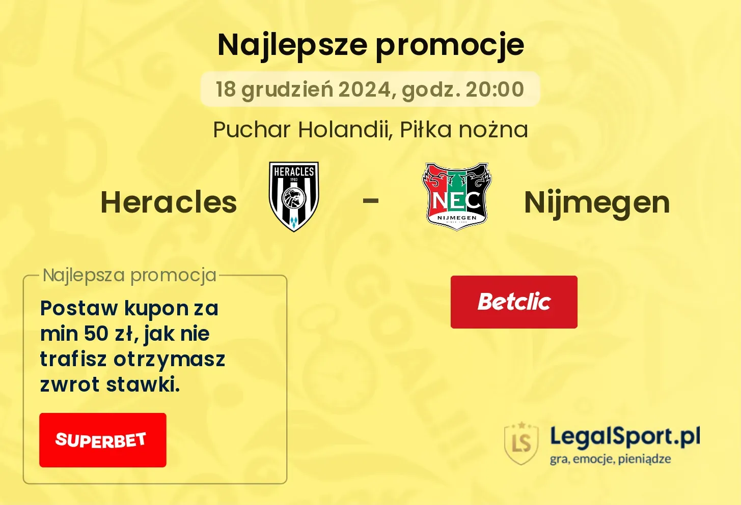 Heracles - Nijmegen promocje u bukmacherów