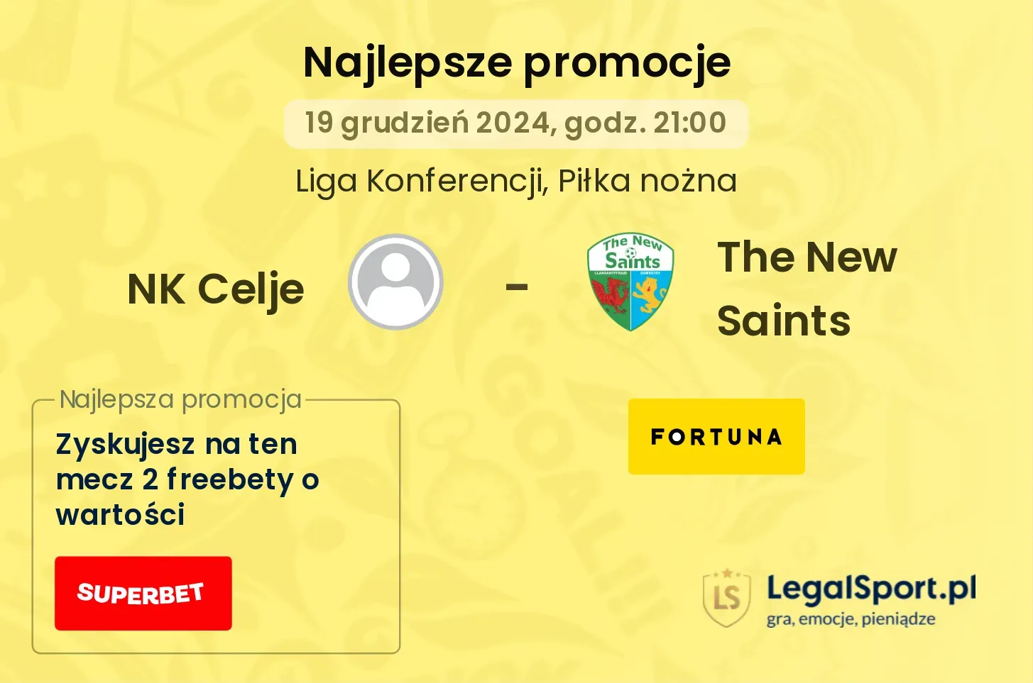 NK Celje - The New Saints promocje bonusy na mecz