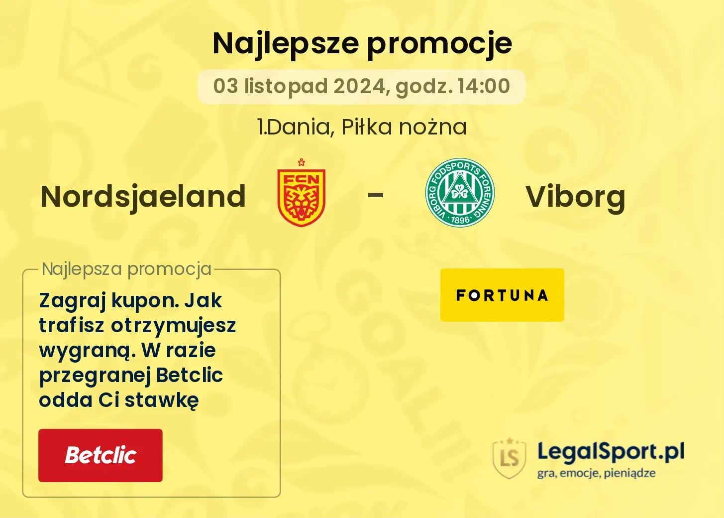 Nordsjaeland - Viborg promocje bonusy na mecz