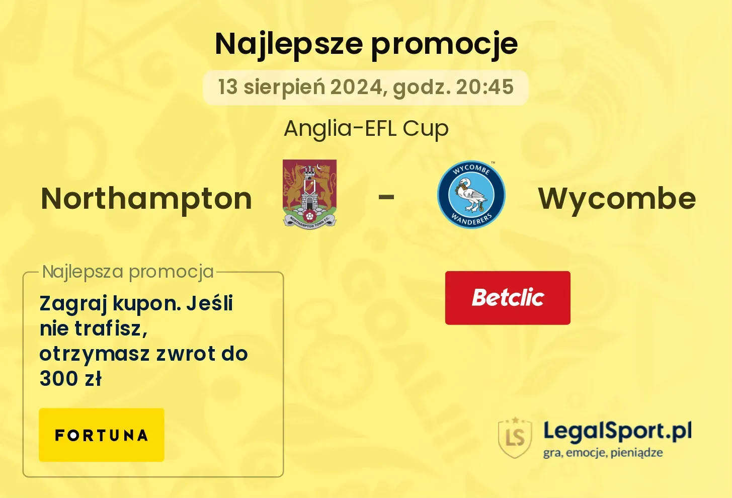 Northampton - Wycombe promocje bonusy na mecz