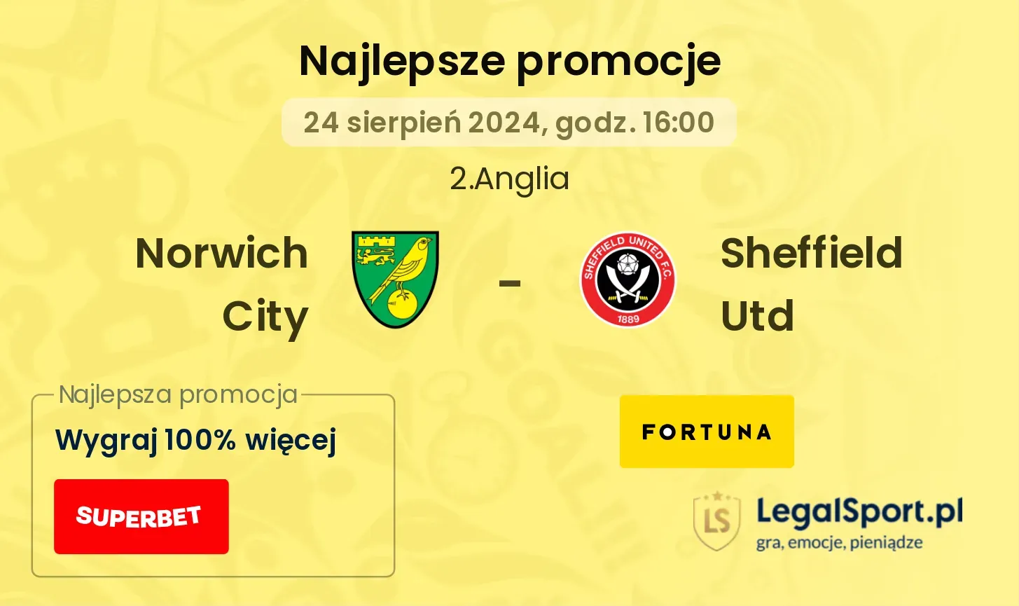 Norwich City - Sheffield Utd promocje bonusy na mecz