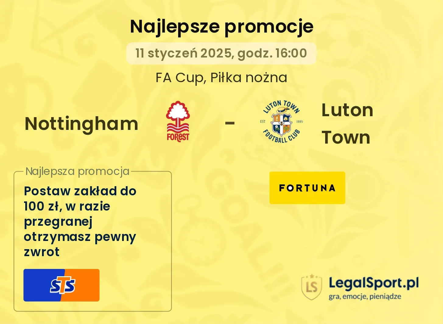 Nottingham - Luton Town promocje bonusy na mecz