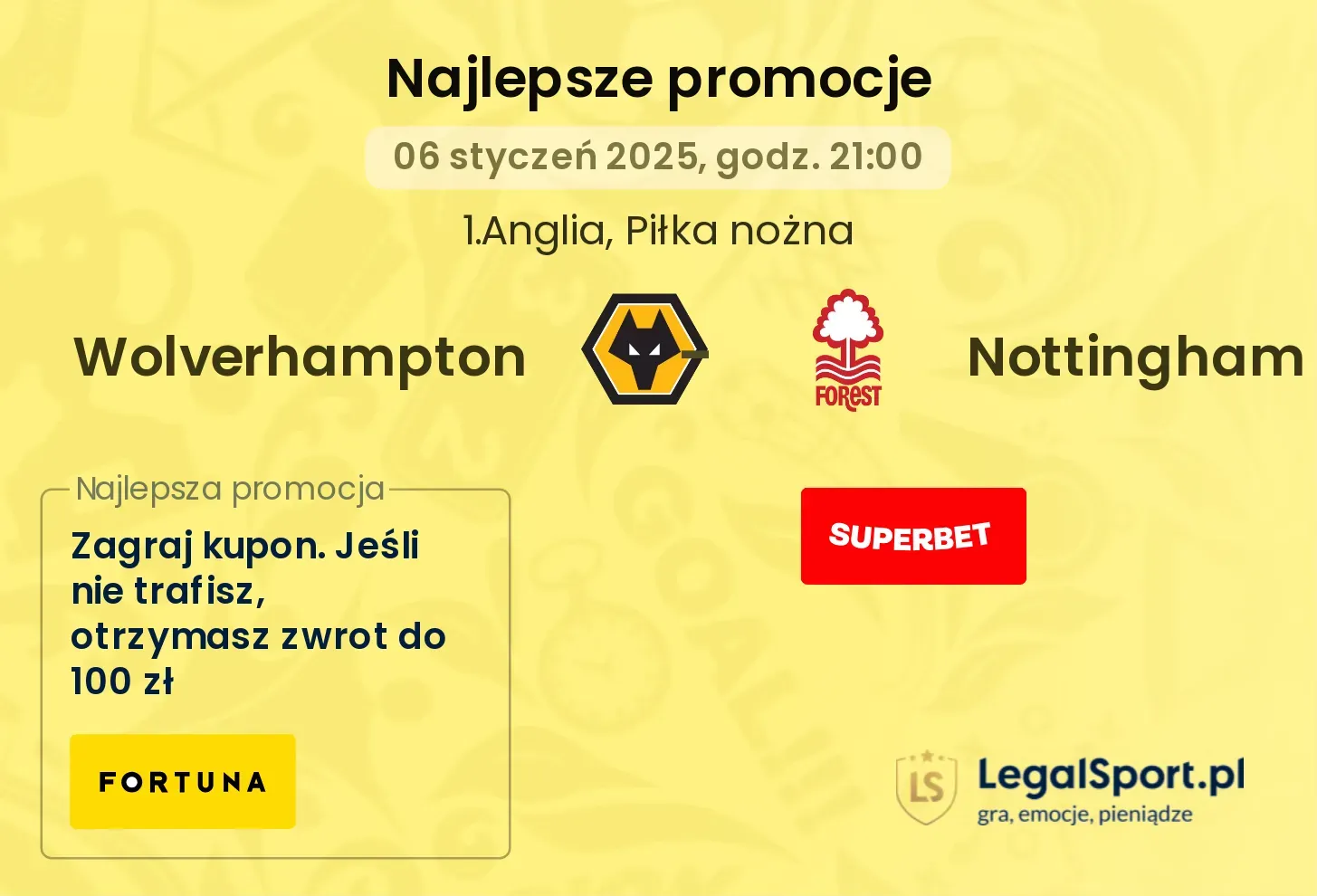 Wolverhampton - Nottingham promocje bukmacherskie