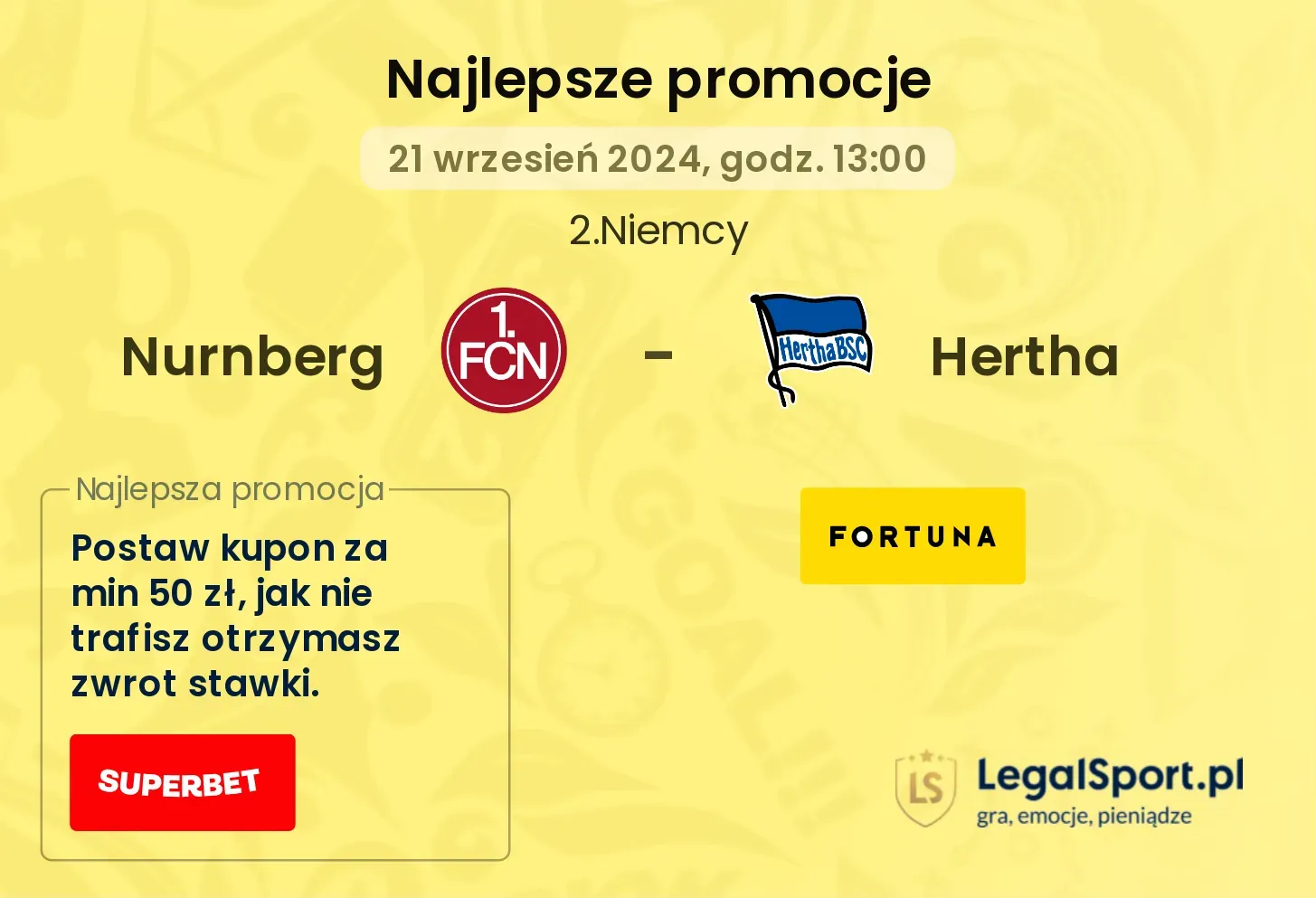 Nurnberg - Hertha promocje bonusy na mecz