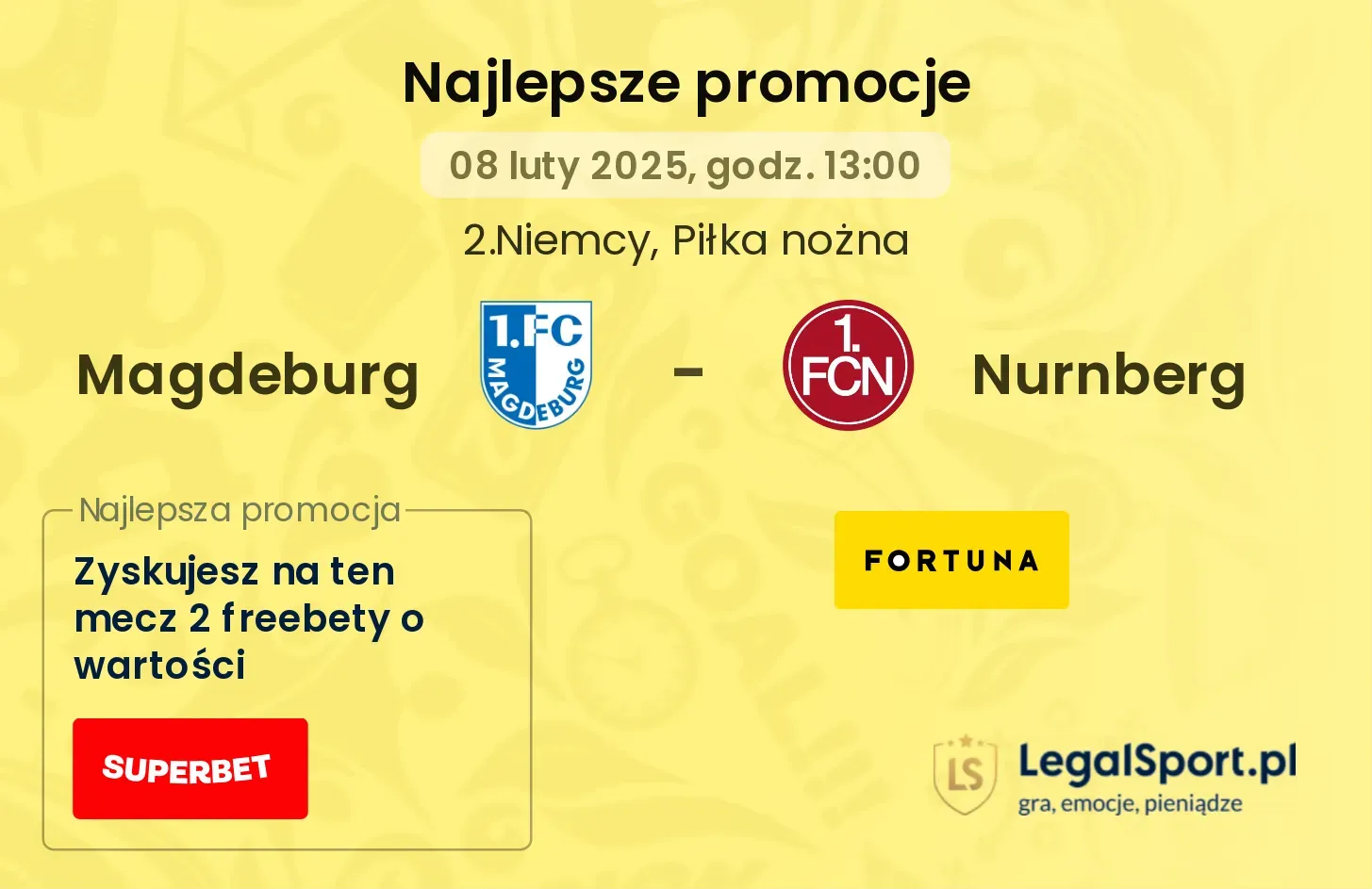 Magdeburg - Nurnberg promocje u bukmacherów