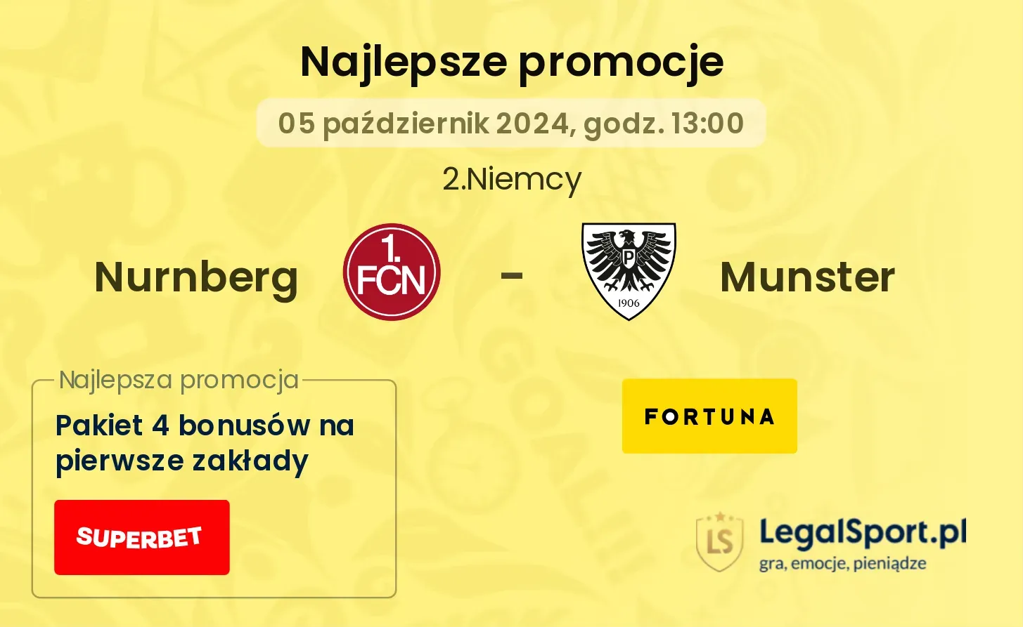 Nurnberg - Munster promocje bonusy na mecz