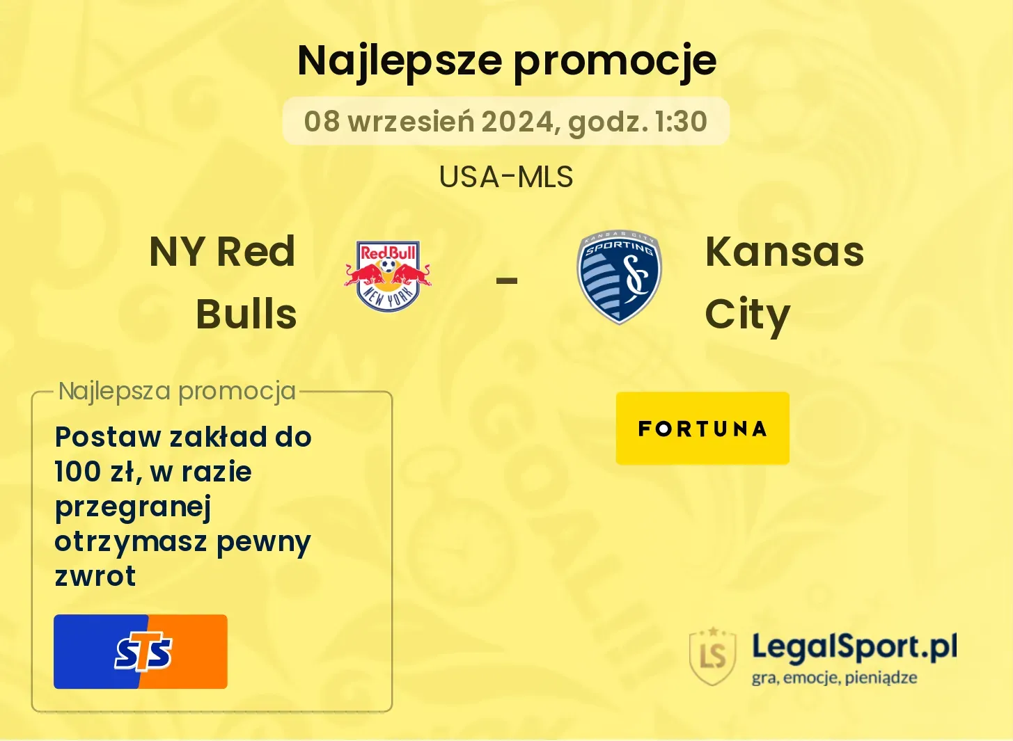 NY Red Bulls - Kansas City promocje bukmacherskie 08.09, 01:30