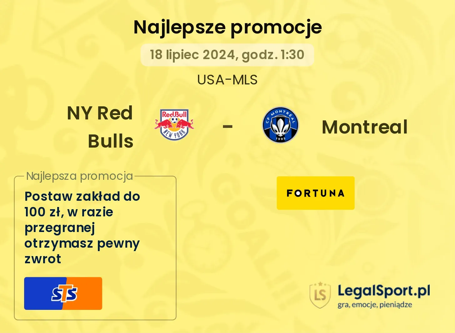 NY Red Bulls - Montreal promocje u bukmacherów (18.07, 01:30)