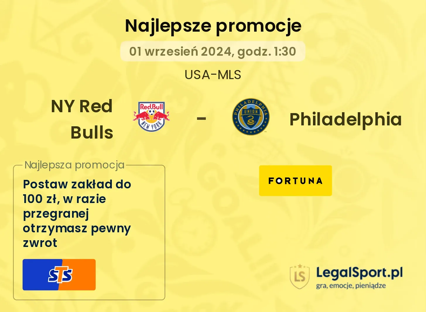 NY Red Bulls - Philadelphia promocje bonusy na mecz