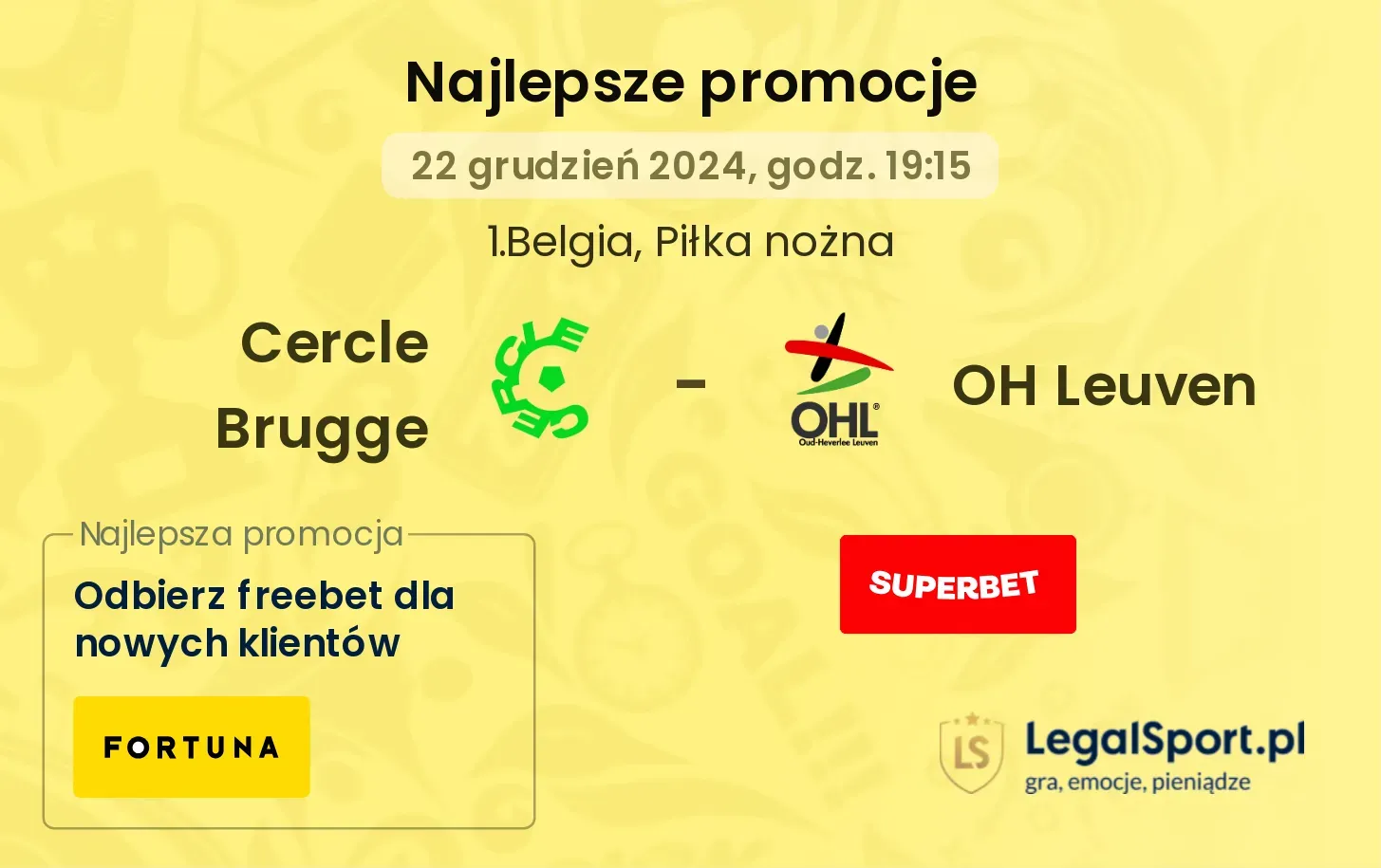 Cercle Brugge - OH Leuven promocje u bukmacherów