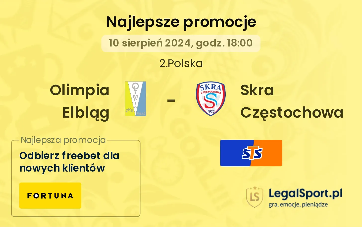 Olimpia Elbląg - Skra Częstochowa promocje bonusy na mecz