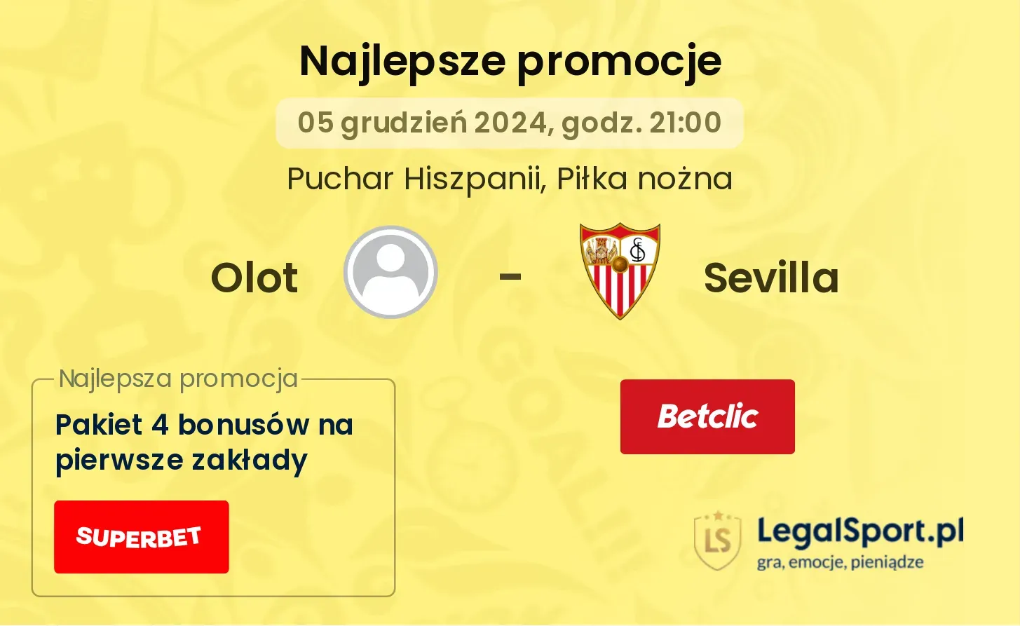 Olot - Sevilla promocje bonusy na mecz