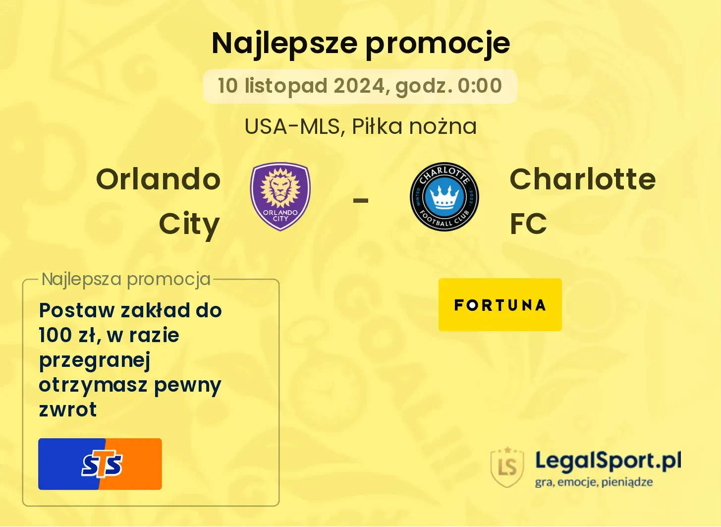 Orlando City - Charlotte FC promocje bonusy na mecz