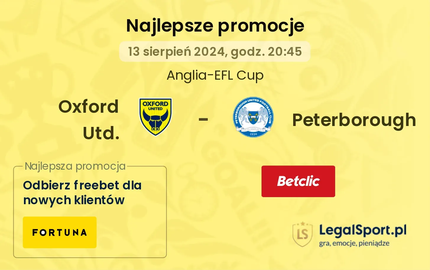 Oxford Utd. - Peterborough promocje bonusy na mecz