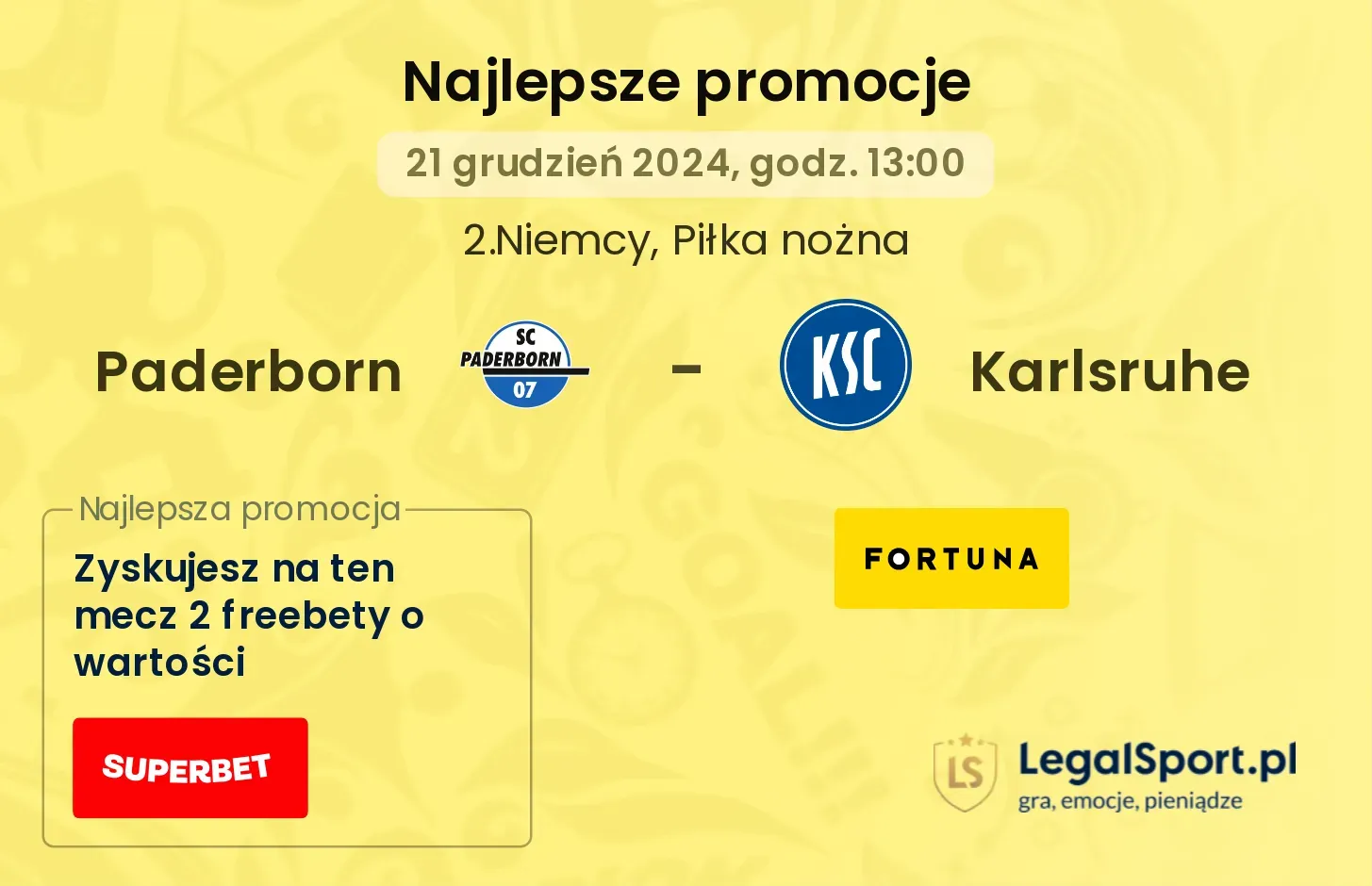 Paderborn - Karlsruhe promocje u bukmacherów