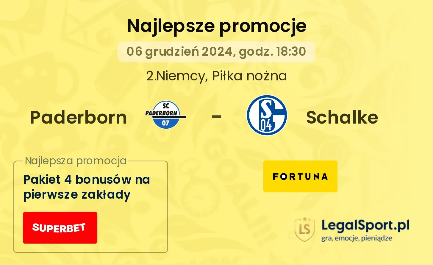 Paderborn - Schalke promocje bonusy na mecz