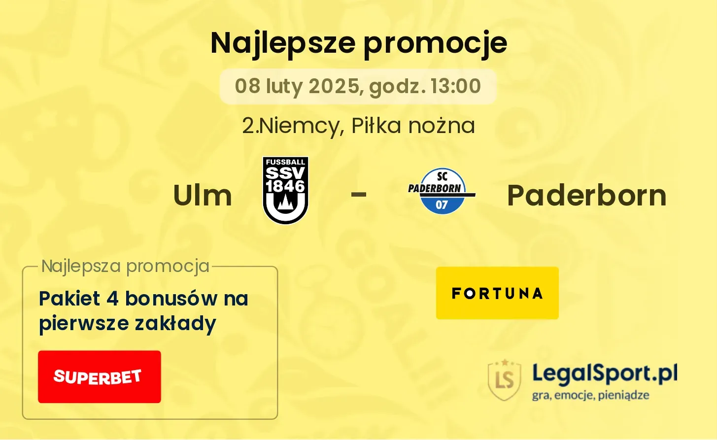 Ulm - Paderborn promocje u bukmacherów